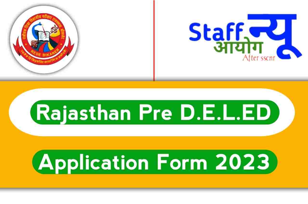 Rajasthan Pre DELED Application Form 2023