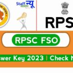RPSC FSO Answer Key 2023