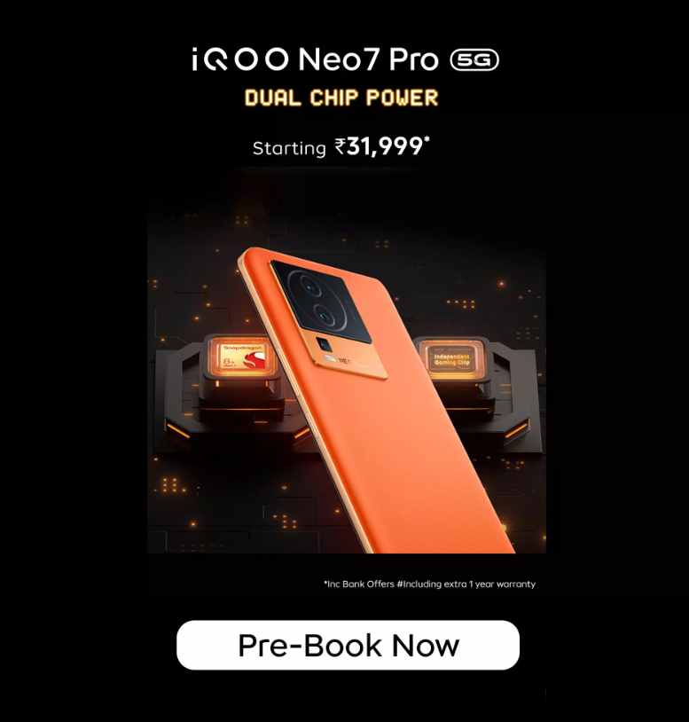 iQOO Neo 7 Pro Pre Book