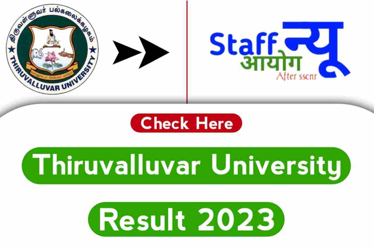 Thiruvalluvar University Result 2023