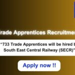 SECR Trade Apprentices Recruitment 2024 733 vacancies will be filled. Apply now !!