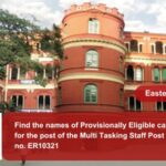 Find the names of Provisionally Eligible candidates for the post of the Multi Tasking Staff Post Category no. ER10321