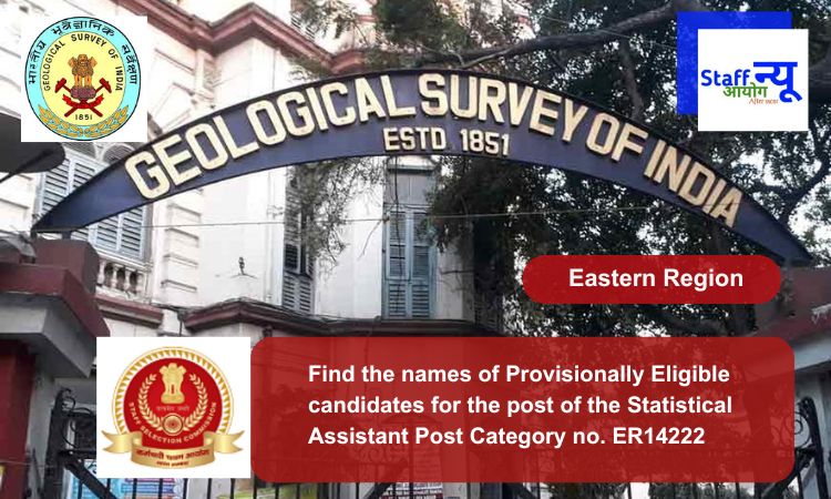 
                                                        Find the names of Provisionally Eligible candidates for the post of the Statistical Assistant Post Category no. ER14222
