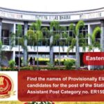 Find the names of Provisionally Eligible candidates for the post of the Statistical Assistant Post Category no. ER15922