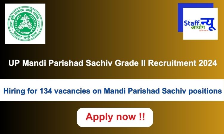 
                                                        UP Mandi Parishad Sachiv Grade II Recruitment 2024: 134 vacancies will be filled. Apply now !!
