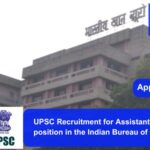 UPSC Recruitment for Assistant Chemist position in the Indian Bureau of Mines.