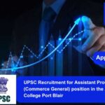 UPSC Recruitment for Assistant Professor (Commerce General) position in the Andaman College Port Blair. Apply now !!