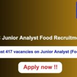 UPSSSC Junior Analyst Food Recruitment 2024 417 vacancies will be filled. Apply now !!