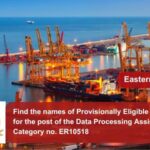 Find the names of Provisionally Eligible candidates for the post of the Data Processing Assistant Post Category no. ER10518