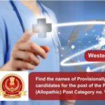 Find the names of Provisionally Eligible candidates for the post of the Pharmacist (Allopathic) Post Category no. WR13322
