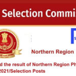 Find the result of Northern Region Phase-IX/2021/Selection Posts