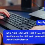NTA CSIR UGC NET / JRF Exam 2024 Notification: Apply Online