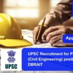 UPSC Recruitment for Professor (Civil Engineering) position. Apply now !!