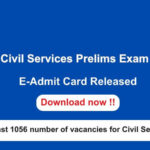 Download the E-Admit Card Civil Services Preliminary Examination 2024