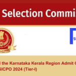 Find the Karnataka Kerala Region Admit Card for SICPO 2024 (Tier-I)