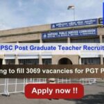 Haryana HPSC Post Graduate Teacher Recruitment 2024, Apply Online for 3069 vacancies