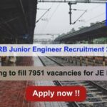 RRB Junior Engineer Recruitment 2024, Apply Online for 7951 vacancies
