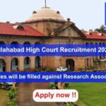 Allahabad High Court Research Associates Recruitment 2024