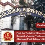 Find the Tentative EQ accept list for the post of Junior Technical Assistant (Geology) Post Category No. ER14323