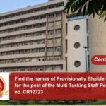 Find the names of Provisionally Eligible candidates for the post of the Multi Tasking Staff