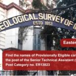 Find the names of Provisionally Eligible candidates for the post of the Senior Technical Assistant (Chemical) Post Category no. ER13823