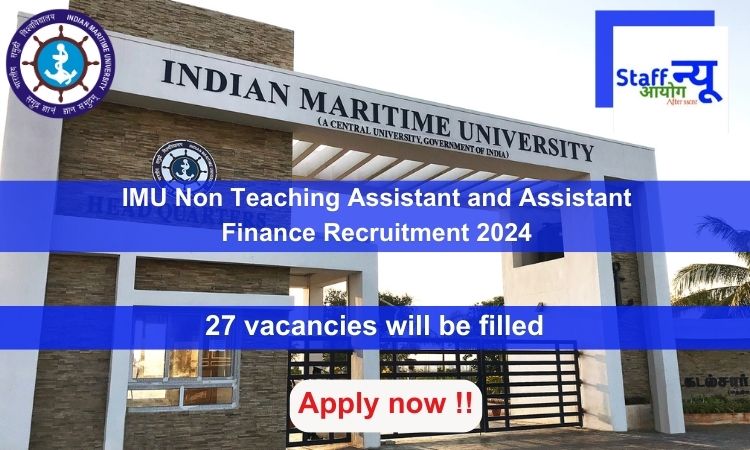 
                                                        IMU Non Teaching Assistant and Assistant Finance Recruitment 2024: Apply Online for 27 vacancies will be filled