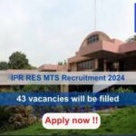 IPR RES MTS Recruitment 2024, Apply Online for 27 vacancies