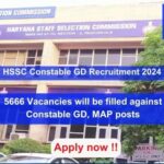 HSSC Constable GD Recruitment 2024, Apply Online for 5666 vacancies