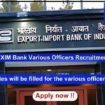 India EXIM Bank Various Officers Recruitment 2024