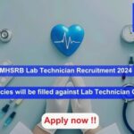 MHSRB Lab Technician Recruitment 2024, Apply Online for 1284 vacancies