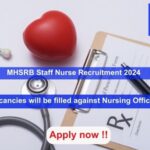 MHSRB Staff Nurse Recruitment 2024, Apply Online for 2050 vacancies