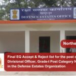 Final EQ Accept & Reject list for the post of Sub Divisional Officer, Grade-I Post Category No. NR28323