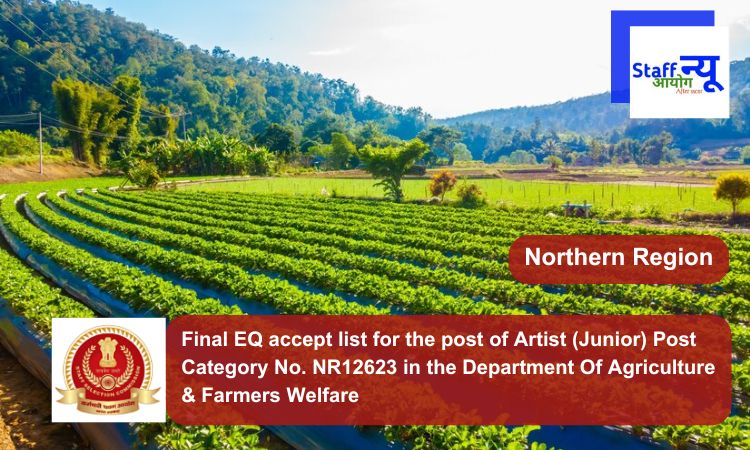 
                                                        Find the Final EQ accept list for the post of Artist (Junior) Post Category No. NR12623