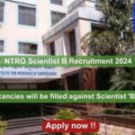 NTRO Scientist B Recruitment 2024, Apply Online for 75 vacancies